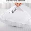 Bosowos Queen Size Pillow Shams Set of 2, Ultra Soft Breathable 20 x 30 Inches Quilted Pillow Cases Envelope Closure for Sleeping, Decorative Microfiber Bed Pillowcases Easy Care, White