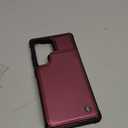 Vinich for Samsung Galaxy S25 Ultra Wallet Case with Card Holder, RFID Blocking Credit Slots Kickstand Shockproof Phone Cover Fit for Galaxy S25 Ultra 6.9" Wine Red