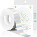PARLAIM Label Maker Tape, Adhesive Holographic Silver Label Paper 0.55"X1.57" (14 X 40mm) 160Labels/Roll, Compatible for D30 Label Printer, Thermal Paper for for Home Office Small Business