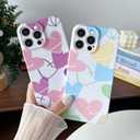 Yeddabox Compatible for iPhone 13 Pro Case Cute Heart Phone Case Full Camera Protection Soft TPU Shockproof Cover for Women Girls - Colorful 5