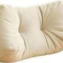 Back Pillow for Chair, Lumbar Support Pillow for Office Chair Lower Back Pain Relief Soft Cushion Car Bed Couch Sitting High Elasticity (White, 35cm*16cm*20cm)