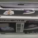 Rowenta Travel Iron, Pro Compact Stainless Steel Soleplate Hand Held Steamer Iron for Clothes, 200 Microsteam Holes, 1000 Watts Ironing, Fabric Steamer, Dual Voltage, Mini Iron, Purple, DA1560