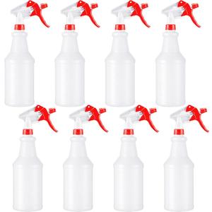 8 Pack 32 oz Plastic Spray Bottles Adjustable Empty Spray Bottles Leakproof Large Industrial Sprayer Reusable HDPE Heavy Duty Container for Cleaning Gardening Planting BBQ Household