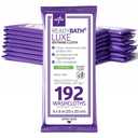 Medline ReadyBath LUXE Extra Thick Adult Bath Wipes, 192 Wipes (8 Wipes, 24 Packs), Scented, No Rinse Formula with Aloe, Shower Wipes for Sensitive Skin, Hypoallergenic Body Wash Wipes, 8 x 8 Inch