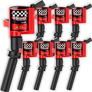 Bravex Super High Energy Ignition Coils for Ford F-150 F-250 F-350 4.6L 5.4L V8 DG508 DG457 DG472 DG491 Crown Victoria Expedition Mustang Lincoln Mercury Set of 8 (15% More Energy)