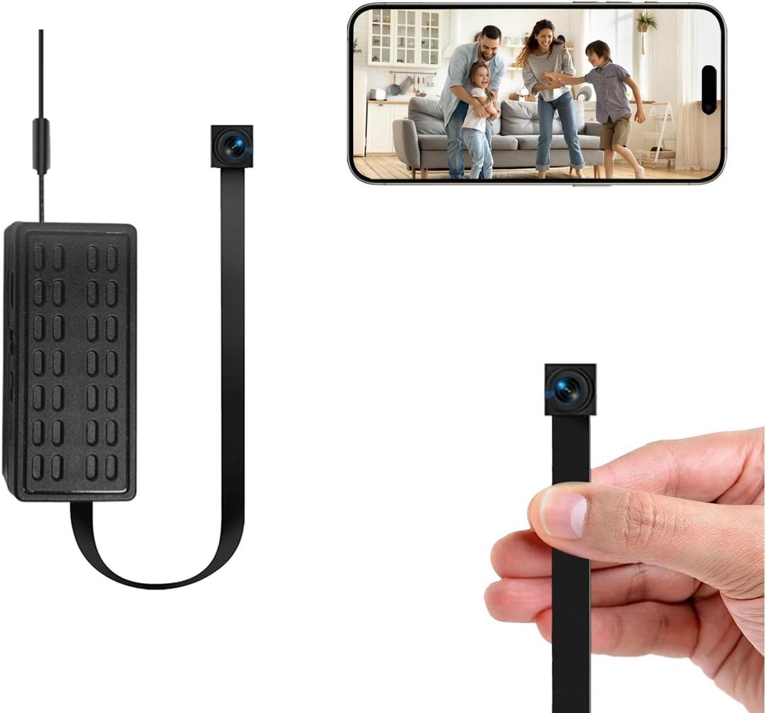 Nanny Cam Hidden Camera - 1080P Mini WiFi Spy Camera with Motion Detection, Wireless Portable Loop Recorder for Home, Office, Baby, Pet Monitoring