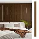Carlo Schdoo WPC Wall Panels, 8-Pack 106 × 6 Inch 3D Wall Panels for Interior Wall Décor, Modern Accent Wall Panels for TV Background, Office Spaces, Living Room (Walnut)