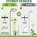 24 Inch 20 Packs Plant Stakes,Plant Supports for Outdoor Plants,Garden Single Stemmed Plant Support Stakes for Gardening,Flowers,Orchid,Peony Lily Rose