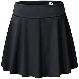 BLEVONH Women's Tennis Skort Active Pleated Skirts with Pocket for Running Golf Medium