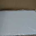 34" Square Folding Card Table,Fold-in-Half Utility Portable Table,White, 34INsquare)