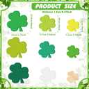 9 Pcs St Patrick's Day Wooden Table Decor Centerpiece Block Shamrock Clover Shape Irish Patty's Tiered Tray Tabletop Sign Decor for Office Mantel Dining Room Home Wood Saint Patrick Party Supplies