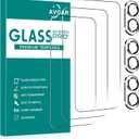 [3+3 Pack Glass Screen Protector for iPhone 16 with Camera Lens Protector, 6.1 Inch HD Clear Tempered Glass Film for iPhone, Anti-Scratch, Bubble Free, Case-friendly