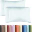 Queen Pillow Cases Set of 2 - Ultra Soft Hotel Quality Pillowcase Covers - Comfy, Cozy & Wrinkle Free - Shrinkage, Stain & Fade Resistant - Machine Washable Pillow Protectors - 2 Piece Set - Ice Blue