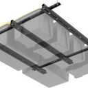 WALMANN Overhead Tote Storage Rail System, Garage Ceiling Bin Storage Rack Heavy Duty Adjustable Tote Slide Rails(Black, Bins not Included)