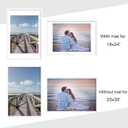 Abtgt 20x30 Frame Set of 3, Display Pictures 18x24 with Mat or 20x30 without Mat, Poster Frame for Vertical & Horizontal Wall Hanging Display, White
