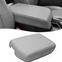Center Console Cover for Toyota Tundra Accessories 2007-2013 & Toyota Sequoia 2008-2022, Vinyl Leather Car Armrest Protector, Anti-Scratch, Gray