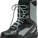 Alpine Swiss Men's Snowboard Boots | Waterproof, Custom-Fit Liner, Medium Flex for All-Mountain Riding, Winter Snow Boots (Size 10, Gray)