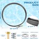 JaGely 190003 Pool Filter Tension Control Clamp Kit Compatible with Pentair, Fns Plus, Clean and Clear Plus with 194997 Machined Nut Replacement and 53108900 Spring Barrel Nut Part for Pool Spa Filter