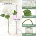 LFF 3Pcs White Hydrangea Artificial Flowers, 8.66" Large Real-Touch Latex Blooms with 22" Long Stems, Faux Hydrangea for Outdoor Planter Indoor Home Table Centerpieces Wedding Decor Bouquets