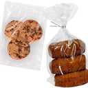 Set of 4 Park, the florist Supply Shop by Deco Wraps Individual Heat Seal Treat Bags | 6 x 10 In Clear Goodie Wraps for Party Favors | Candy Bags | 200 Count