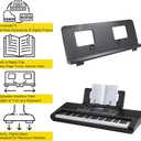 Adjustable Pin Music Stand, Fits Multiple Electronic Pianos&Keyboards, Built-in Stowable Sheet Music Clip