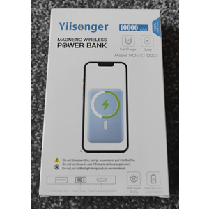 Wireless Power Bank, Yiisonger Slim 10000mAh Magnetic Portable Charger 22.5W PD Fast Charging, Mini Mag-Safe Battery Pack QC3.0 LED Display USB-C Compatible with iPhone 13&12/ Pro Max/Pro/Mini (Black)