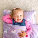 Wildkin Kids Original Nap Mat Cozy Kids Sleep Mat with Pillow, ideal for School & Travel, 50"L x 20"W x 1.5"Th