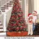 ShinyBeauty Mini Tree Skirt 24Inch Orange Sequin Tree Skirts Christmas Tree Cover Cross Stitch Kits Halloween Party Decor for Slim Trees