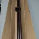 Kemmie 1" Window Treatment Curtain Rod with Cylindrical Cap Finials, Single Drapery Rod Adjustable Length 72-144", Bronze