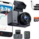 [ Bundle-3 Items: Vantrue E2 Dual 2.7K GPS Dash Cam + Vantrue 256GB SD Card + Hardwire Kit ] 2.7K Dash Cam Front and Rear, Buffered Parking Mode, Night Vision, GPS, Voice Control Car Cam