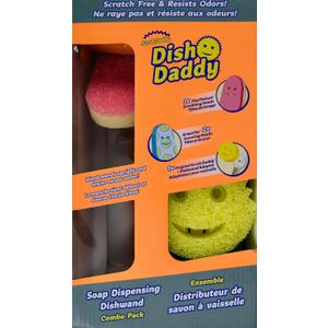 Scrub Daddy Dish Daddy Soap Dispensing Dish Wand Sponge, Combo Pack