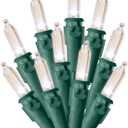 Sylvania 300 Lt LED Warm White Mini Christmas Lights. Green Wire. 37.25' Lighted Length per String