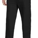 Big and Tall Mens Golf Pants 30 Inseam Stretch Work Dress Slacks Lightweight Casual Trousers with Pockets (Black, L) 54x30 