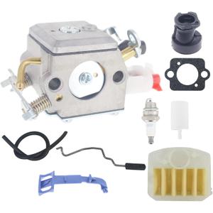 ANTO Carburetor for Husqvarna 350 340 345 346 XP 351 353 Chainsaw Replace C3-EL18B 503283208 Single Tube Carburetor with Air Filter Fuel Line Intake Manifold Kit
