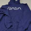 Officially Licensed NASA Worm White Distressed Space Geek Pullover Hoodie, L 