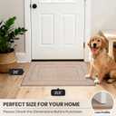 PURRUGS Dirt Trapping Door Mat 20" x 31.5", Non-Slip/Skid Machine Washable Entryway Rug, Dog Doormat, Super Absorbent Welcome Mat for Muddy Wet Shoes and Paws, Beige