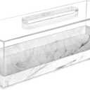 Rectangle Cake Tray with Lids, Clear Pastry Display Case, Dessert Holder Tray, Cake Stand, Cookie Display, Marble Pattern Plastic Cake Platter with Lucite Cover, Pastry Base