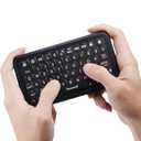 Mini Keyboard with Dual-Mode 2.4G/Bluetooth Wireless Keyboard, Ultra-Slim and Portable,Air Mouse Gestures,RGB Backlit,Compatible with Smart TVs/PCs/Tablets/Phones (iOS/Android/Win/Mac)