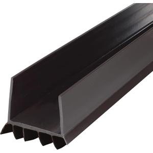 M-D Building Products Vinyl Cinch U-Shape Door Bottom Seal, Slide-On Weatherstripping Draft Stopper, Easy to Install, Fits 36 x 1-3/4 Doors, Fills 3/8- 3/4 Gaps, 43337, Brown