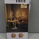 2 Pack Lighted Trees for Indoor Decor with Timer, 144 LED 2FT White Light up Birch Tree Tabletop Lamp for Birthday Thanksgiving Wedding Decor, Small Christmas Tree with Lights