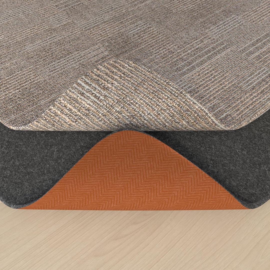 Felt and Rubber Backing Rug Pad, 10'x14'9"(300x450cm) Non-Slip Rug Pad, 1/8” Thick, Under Area Carpet Protective Cushioned Pads, Rug Gripper Suitable for Hardwood Floors, Keep Rugs in Place
