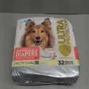 Paw Inspired 32ct Disposable Dog Diapers | Female Dog Diapers Ultra Protection | Diapers for Dogs in Heat, Excitable Urination, or Incontinence (Medium Plus)