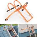 2 in 1 Ladder Stabilizer,Roof Ridge Extension Both Horizontally and Vertically, Rubber Grip T-BarQuick and Safe Access to Steep Roofs.