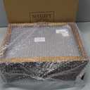 MyGift 11x14 Deep Shadow Box Frame with Cork Board Backing and Acrylic Paneled Cursive Hinged Door, Rustic Burnt Wood Wall Mounted Shadow Box Display Case Cabinet