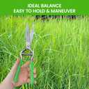 GARDEN GURU Hand Grass Clipper Scissors Classic Forged Steel Grass Shears Pruners Comfort Grip Handles Perfect for Hand Edging Lawn, Trimming Shrubs & Flowers, Gardening, Landscaping