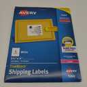 Avery Printable Shipping Labels with Sure Feed, 3-1/3" x 4", White, 150 Blank Mailing Labels (5264)