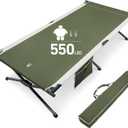 EVER ADVANCED Extra Wide Camping Cot for Adults Oversized XXL Sleeping Cots Folding Cot Bed with Carry Bag, 84.3" L x 41.9" W, Support to 550 lbs, Large