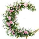 Moon Shape Wedding Metal Arch Backdrop Gold Flower Balloon Arbors Stand for Wedding Birthday Party, Graduation Decorations and Baby Shower