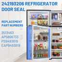 242193206 refrigerator door gasket Compatible With Frigidaire FFTR1814TW0 FFTR1821TW0 FFTR1821QW0 FFTR1814TWB FFTR1814QW0 FFTR1814QW2 FFTR1821TW6 FFTR1814LWM FFTR1814QW8B Refrigerator Door Seal