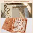 uxcell 10Pcs 90mm(3.5-inch) Natural Wood Rings, 10mm Thick Smooth Unfinished Wooden Circles for DIY Crafting, Knitting, Macrame, Pendant